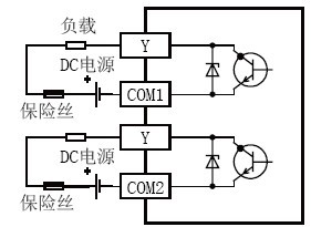 FX2N-8EYT輸出回路接線